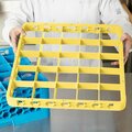 Carlisle Foodservice RE25C04 OptiClean 25 Compartment Yellow Color-Coded Glass Rack Extender 271RE25CYL